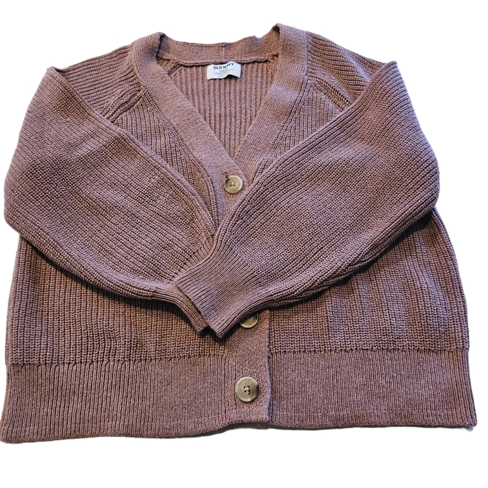 Womens Old Navy Dusty Rose Button Dow Cardigan Sweater